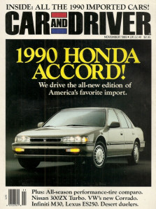 CAR & DRIVER 1989 NOV - 300ZX TURBO, 944S2 CABRIOLET